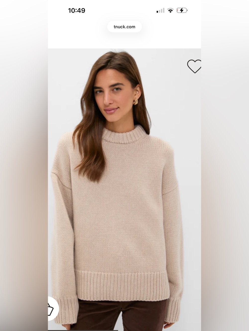Tuckernuck Relaxed Cowl-Neck Sweater in Light Beige